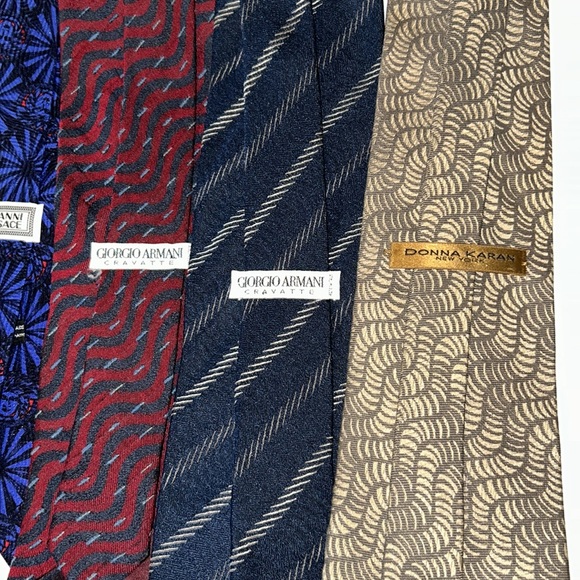 Hermes, Gianni Versace, Valentino Lot/7 Designer Ties Giorgio Armani, Lanvin Par - Picture 6 of 7